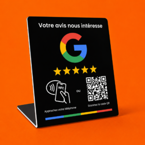 Support d’Avis Google NFC & QR Code