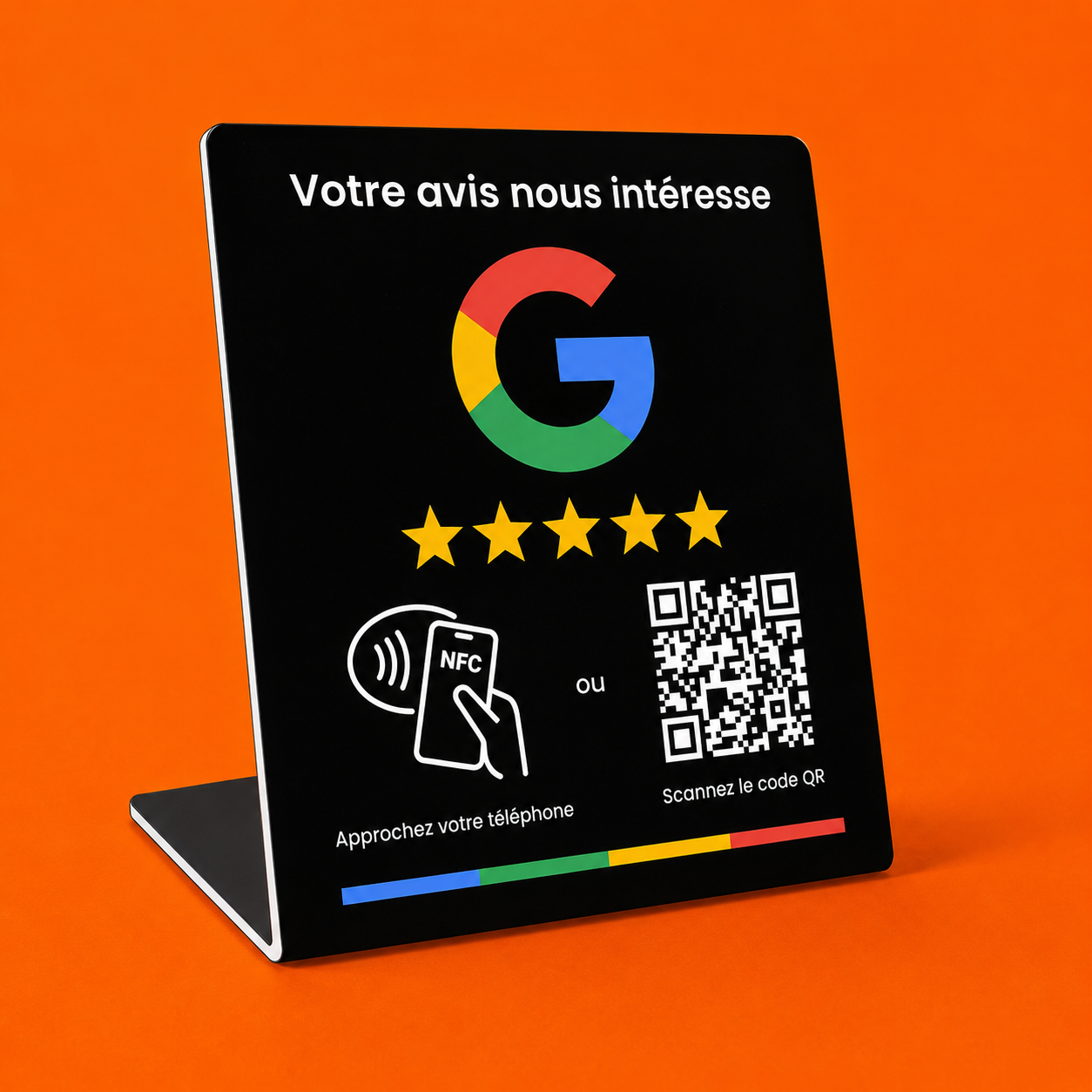 Support d’Avis Google NFC & QR Code